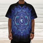 Ajna Chakra Mandala Print Textured Short Sleeve Shirt