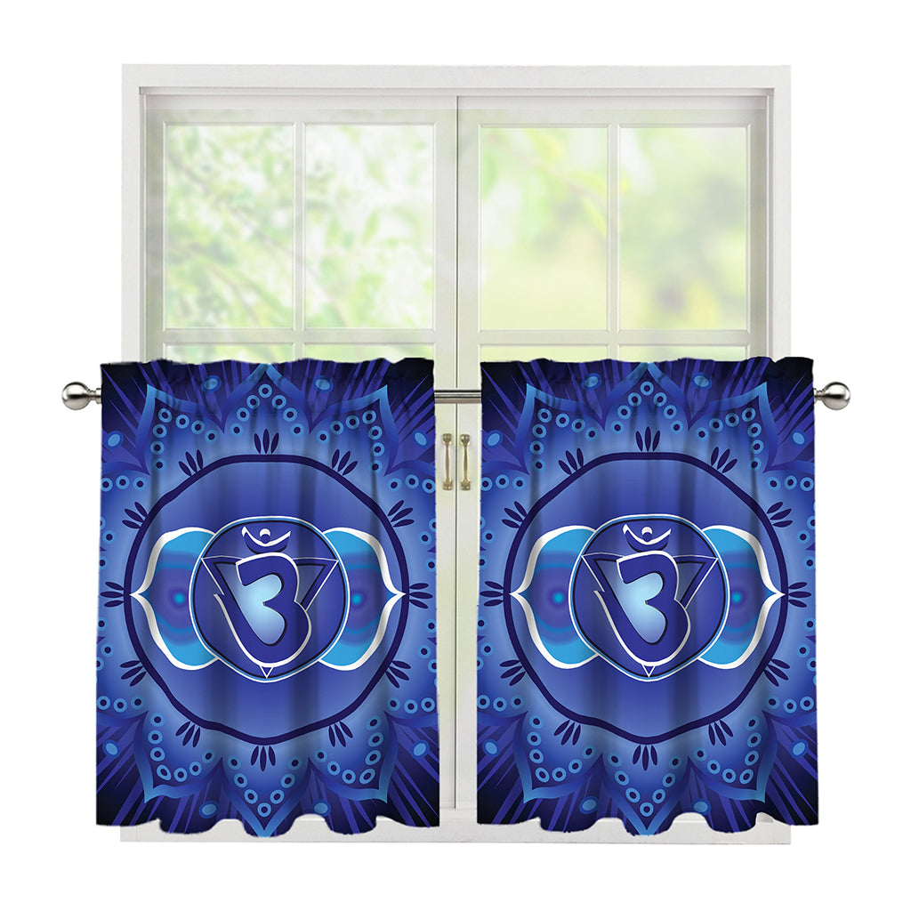 Ajna Chakra Mandala Print Tier Curtains