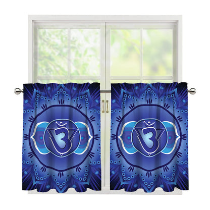 Ajna Chakra Mandala Print Tier Curtains
