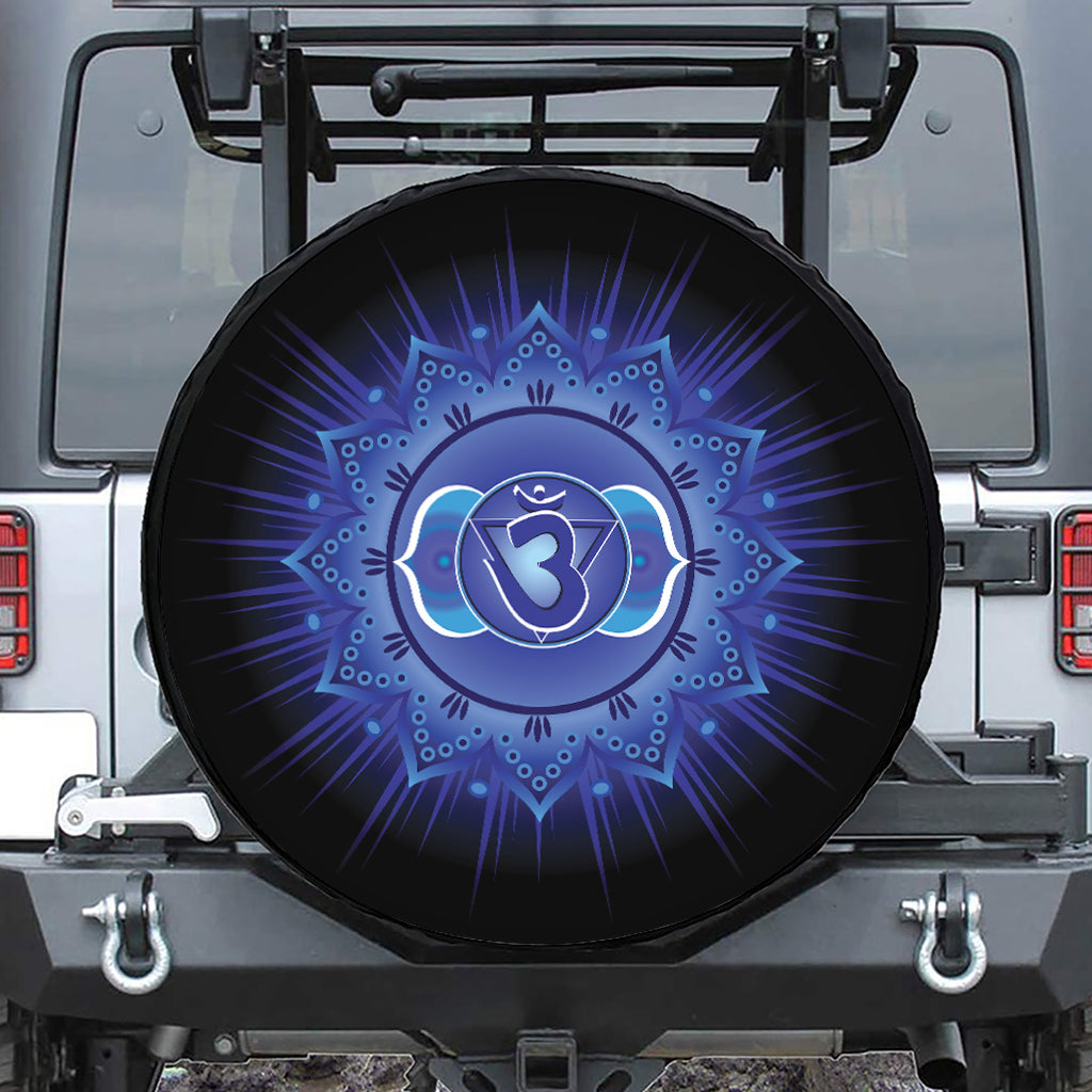 Ajna Chakra Mandala Print Tire Cover