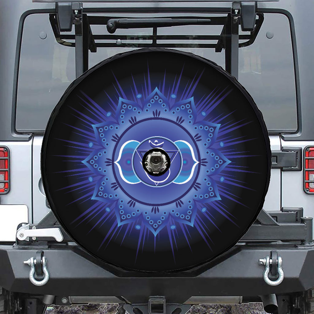 Ajna Chakra Mandala Print Tire Cover With Camera Hole