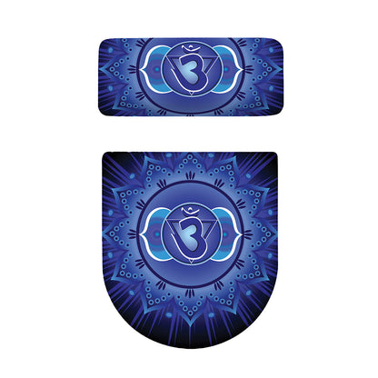 Ajna Chakra Mandala Print Toilet Lid And Tank Cover Set