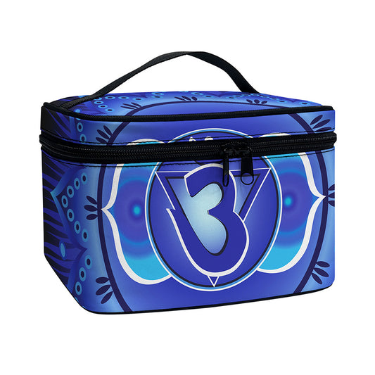 Ajna Chakra Mandala Print Travel Makeup Bag