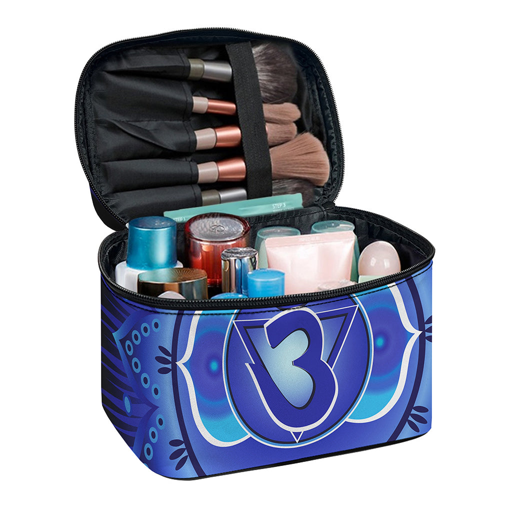 Ajna Chakra Mandala Print Travel Makeup Bag