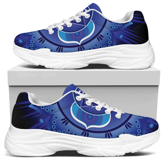 Ajna Chakra Mandala Print White Chunky Shoes