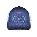 Ajna Chakra Mandala Print White Mesh Trucker Hat