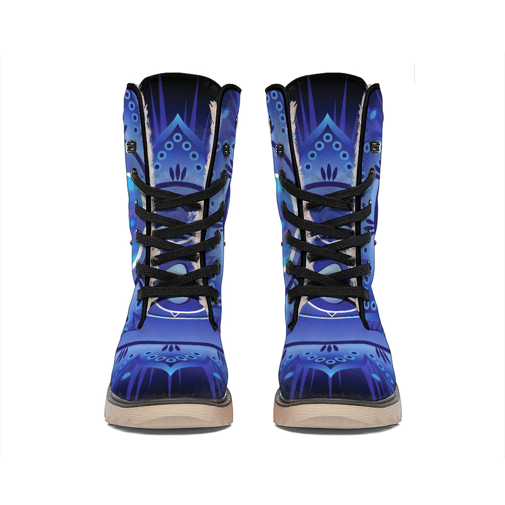 Ajna Chakra Mandala Print Winter Boots