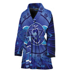 Ajna Chakra Mandala Print Women's Bathrobe
