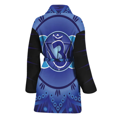 Ajna Chakra Mandala Print Women's Bathrobe