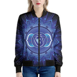 Ajna Chakra Mandala Print Women's Bomber Jacket