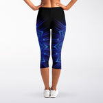 Ajna Chakra Mandala Print Women's Capri Leggings