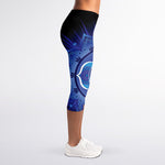 Ajna Chakra Mandala Print Women's Capri Leggings