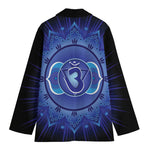 Ajna Chakra Mandala Print Women's Cotton Blazer