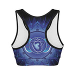 Ajna Chakra Mandala Print Women's Sports Bra