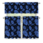 Ajna Chakra Pattern Print 3 Piece Kitchen Curtains