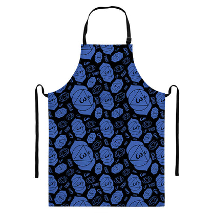 Ajna Chakra Pattern Print Bib Apron With Pocket