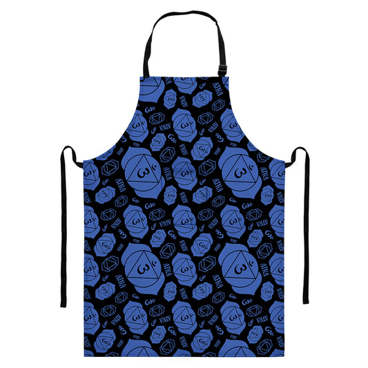 Ajna Chakra Pattern Print Bib Apron With Pocket