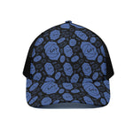 Ajna Chakra Pattern Print Black Mesh Trucker Cap
