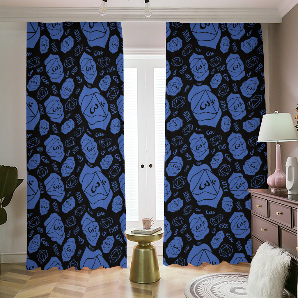 Ajna Chakra Pattern Print Blackout Pencil Pleat Curtains