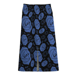 Ajna Chakra Pattern Print Cotton Front Slit Maxi Skirt