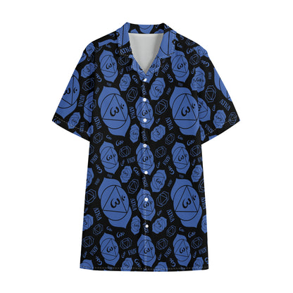 Ajna Chakra Pattern Print Cotton Hawaiian Shirt