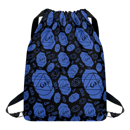 Ajna Chakra Pattern Print Drawstring Backpack