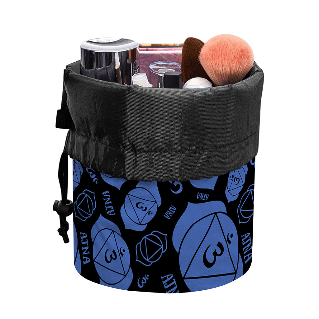 Ajna Chakra Pattern Print Drawstring Makeup Bag