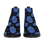 Ajna Chakra Pattern Print Flat Ankle Boots