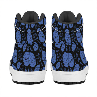 Ajna Chakra Pattern Print High Top Leather Sneakers