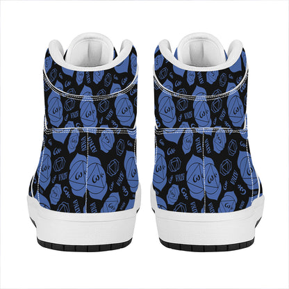 Ajna Chakra Pattern Print High Top Leather Sneakers