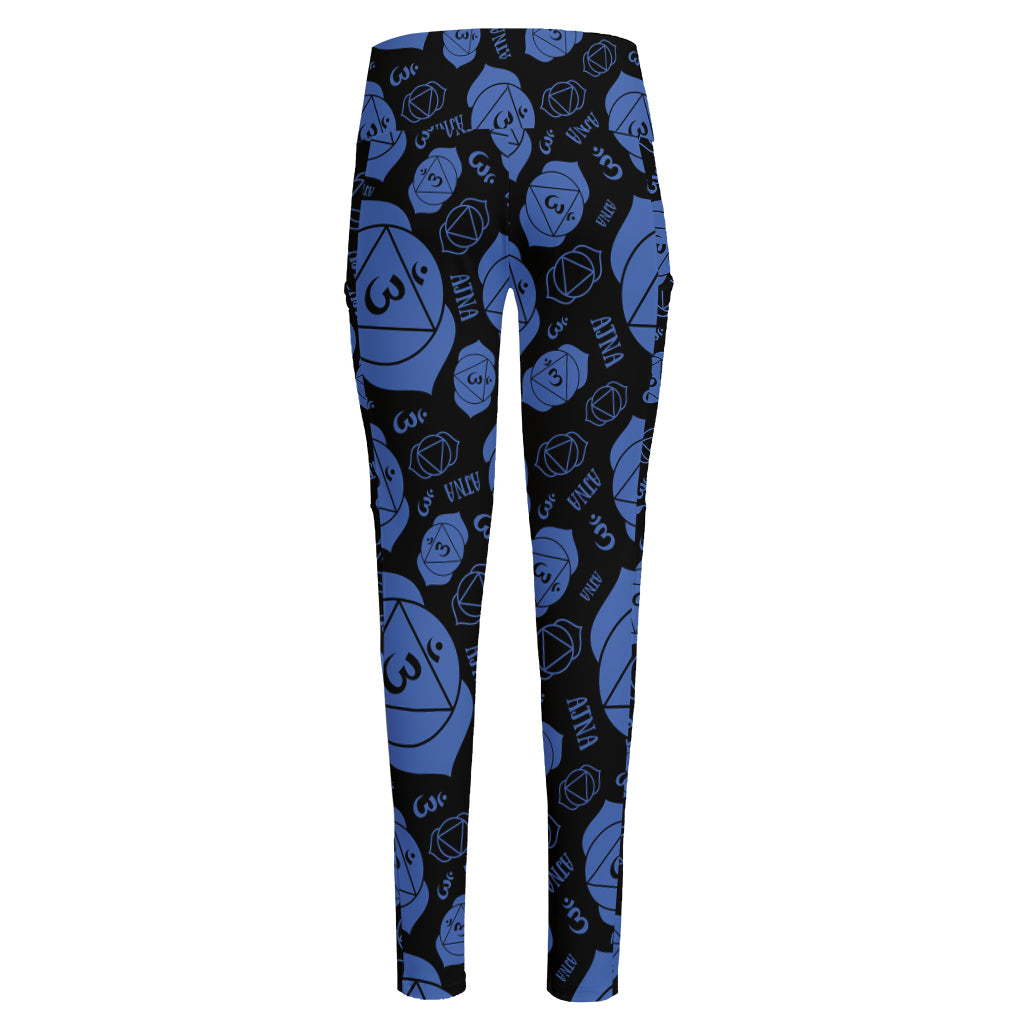 Ajna Chakra Pattern Print High-Waisted Pocket Leggings
