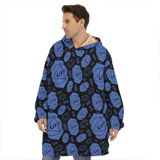 Ajna Chakra Pattern Print Hoodie Blanket