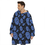 Ajna Chakra Pattern Print Hoodie Blanket