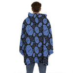 Ajna Chakra Pattern Print Hoodie Blanket