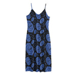 Ajna Chakra Pattern Print Jersey Midi Cami Dress
