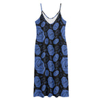 Ajna Chakra Pattern Print Jersey Midi Cami Dress