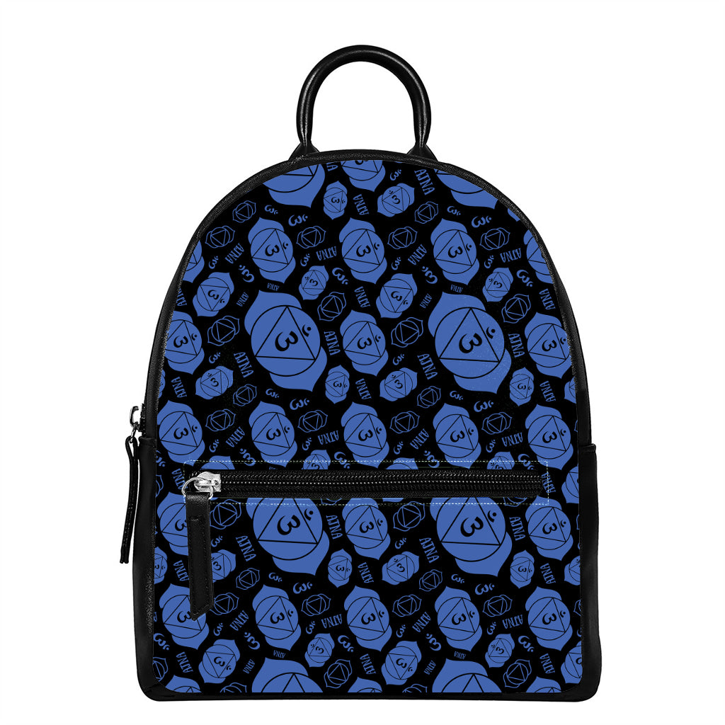 Ajna Chakra Pattern Print Leather Backpack