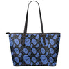 Ajna Chakra Pattern Print Leather Tote Bag