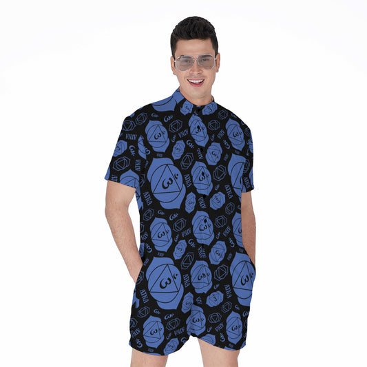 Ajna Chakra Pattern Print Men's Rompers
