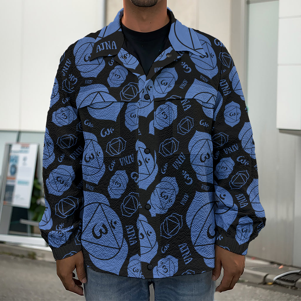 Ajna Chakra Pattern Print Men's Shirt Jacket