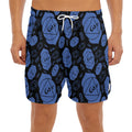 Ajna Chakra Pattern Print Men's Split Running Shorts