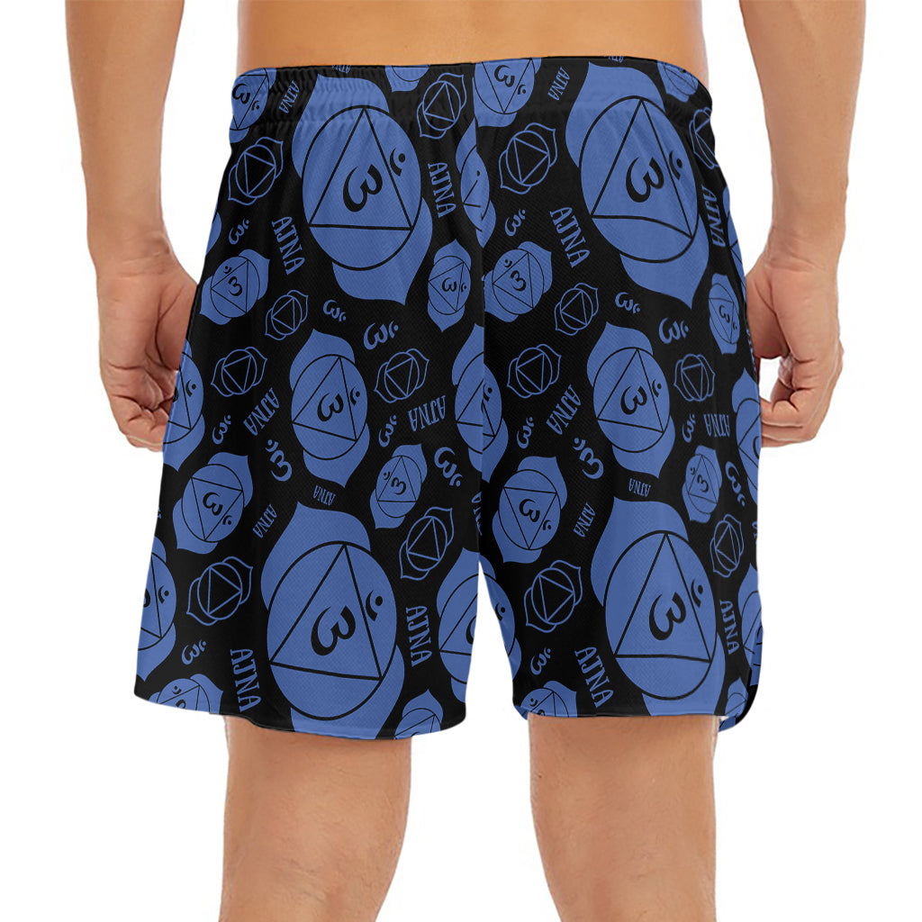 Ajna Chakra Pattern Print Men's Split Running Shorts