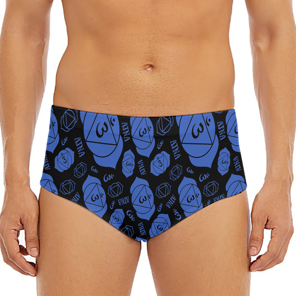 Ajna Chakra Pattern Print Men's Triangle Swim Briefs
