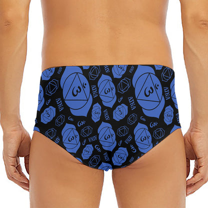Ajna Chakra Pattern Print Men's Triangle Swim Briefs