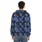 Ajna Chakra Pattern Print Men's Velvet Pullover Hoodie