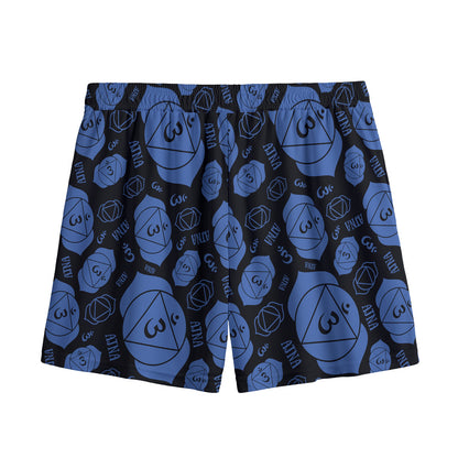 Ajna Chakra Pattern Print Mesh Shorts