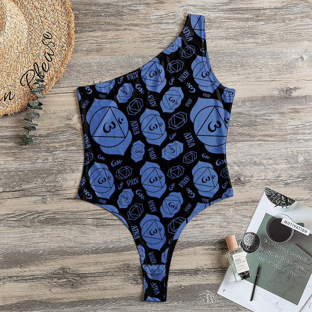 Ajna Chakra Pattern Print One Shoulder Bodysuit