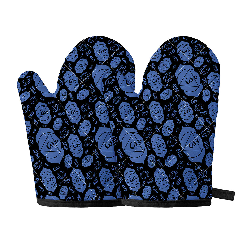 Ajna Chakra Pattern Print Oven Mitts