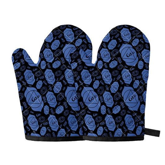 Ajna Chakra Pattern Print Oven Mitts