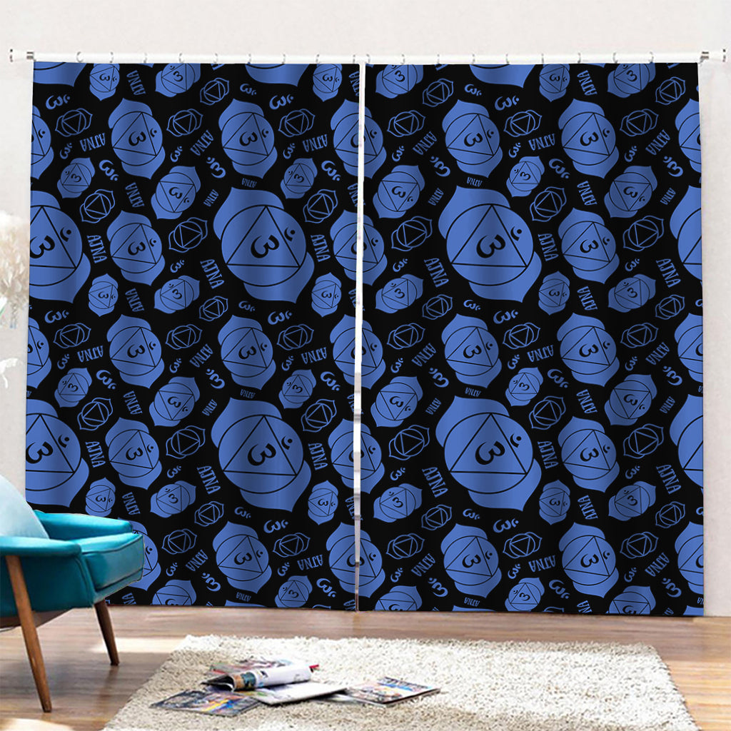 Ajna Chakra Pattern Print Pencil Pleat Curtains